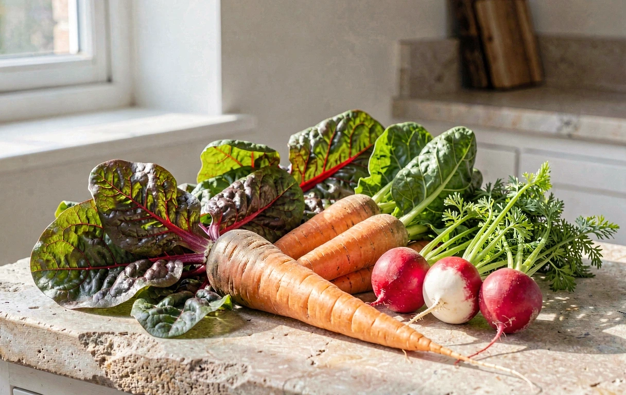 Ingrédients frais et naturels symbolisant la philosophie IdeaNova